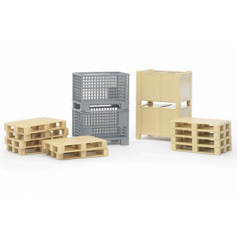 Bruder Set Logistică Paleti Cutii Jucării