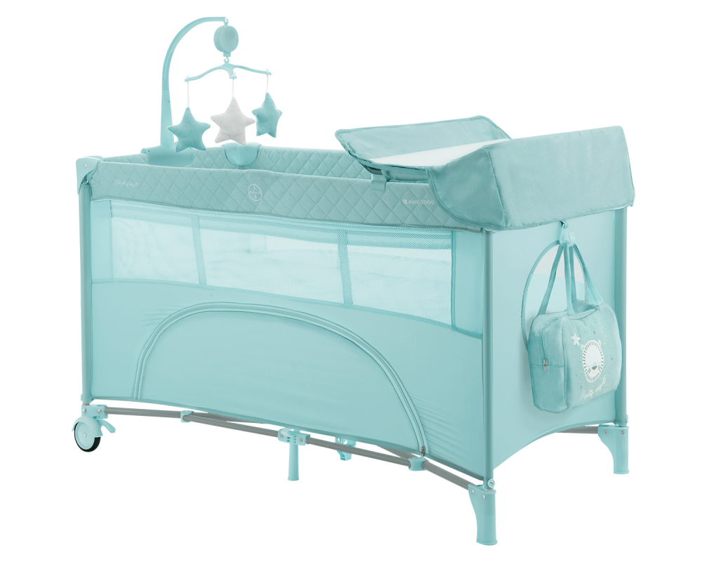 Pătuț Kikkaboo Nighty Night Mint, 2 nivele - imagine 8
