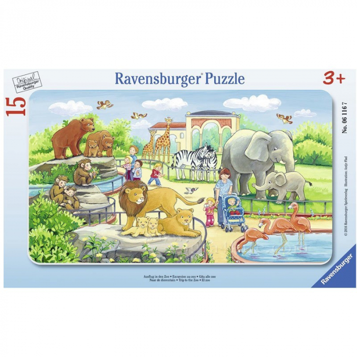 Puzzle Ravensburger Călătorie la Zoo | Joc Educativ