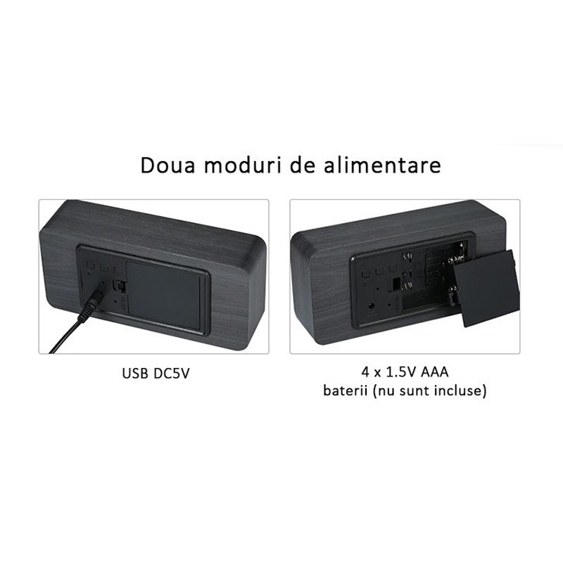 Ceas LED Procart cu Temperatură - Digital Modern - imagine 5