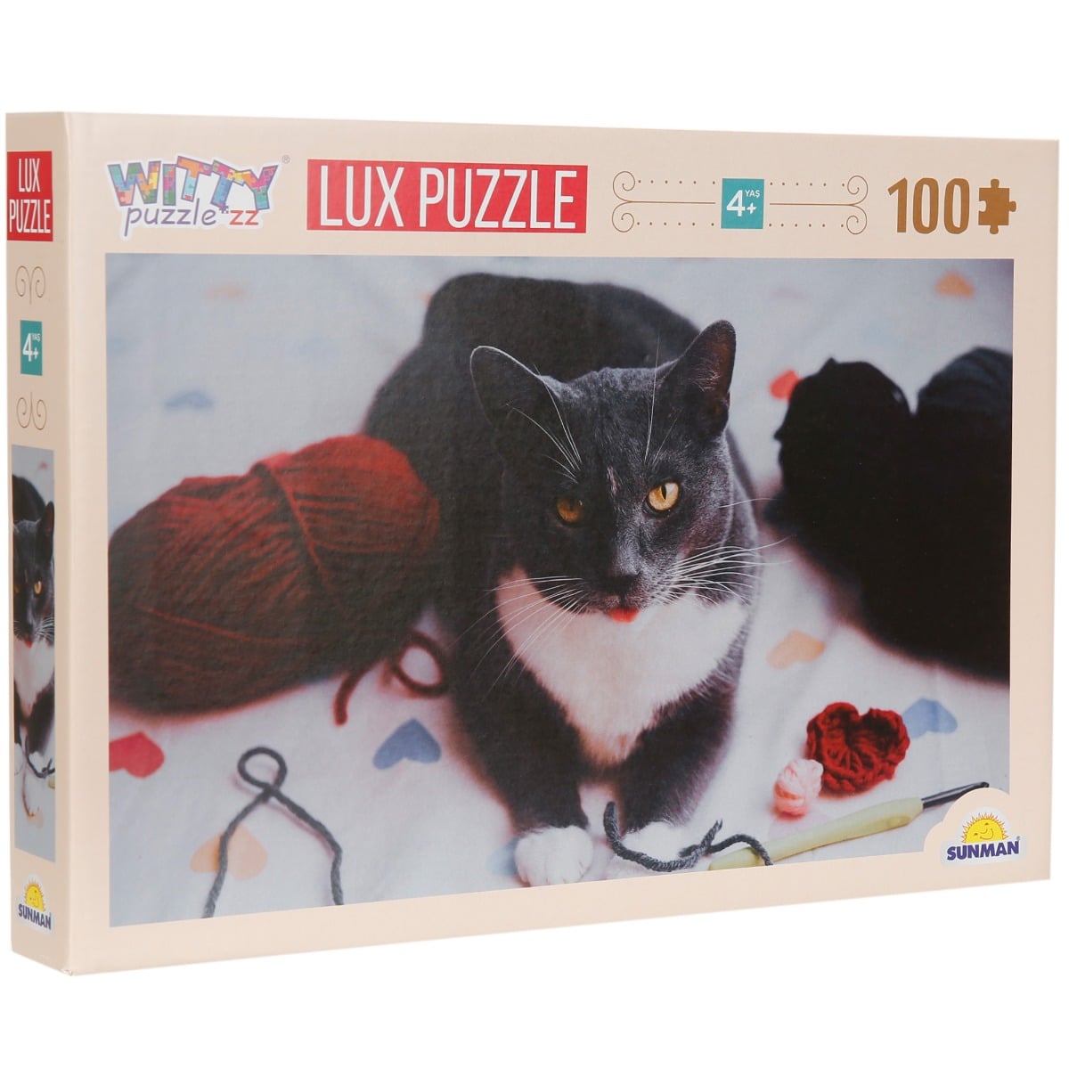 Puzzle Luxury Pisica gri 100 piese Witty Puzzlezz