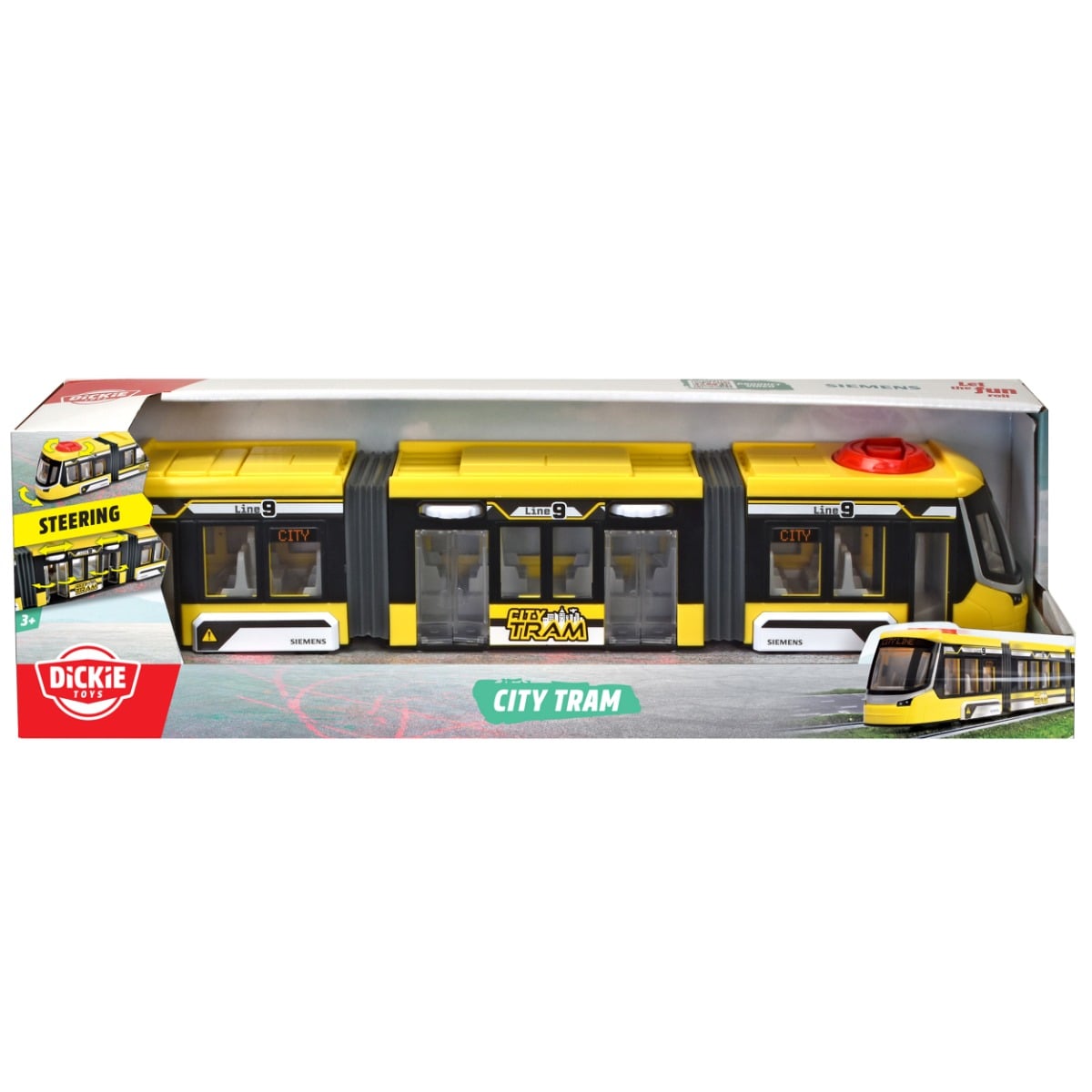 Tramvai Dickie Toys Siemens, 41 cm, Galben
