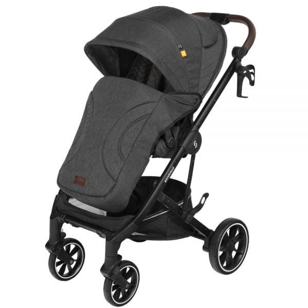 Carucior 2 in 1 Skiddou Moss Onyx, Negru, Compact