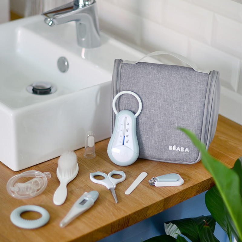 Set Ingrijire Beaba Grey Blue, 9 Accesorii - imagine 5