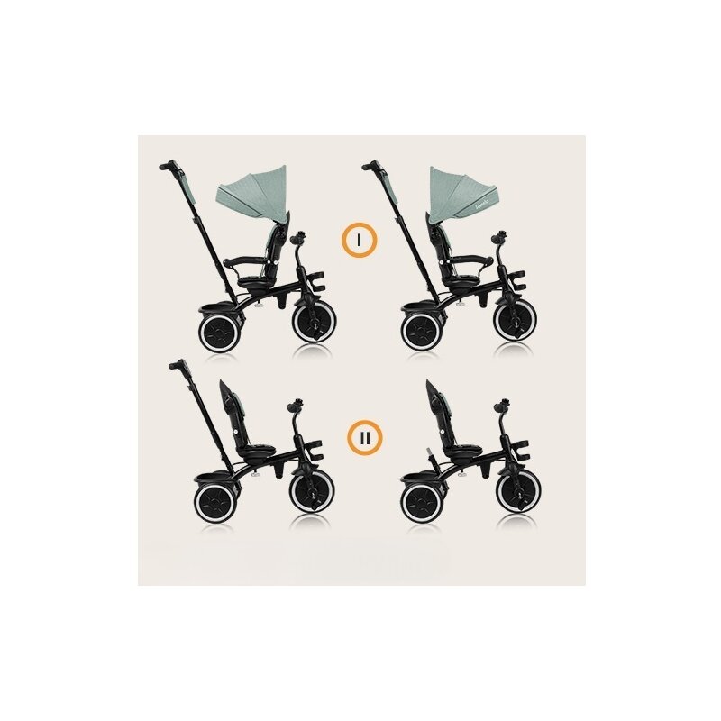 Tricicleta Lionelo Berry Roz 2 în 1, Până la 5 Ani - imagine 4