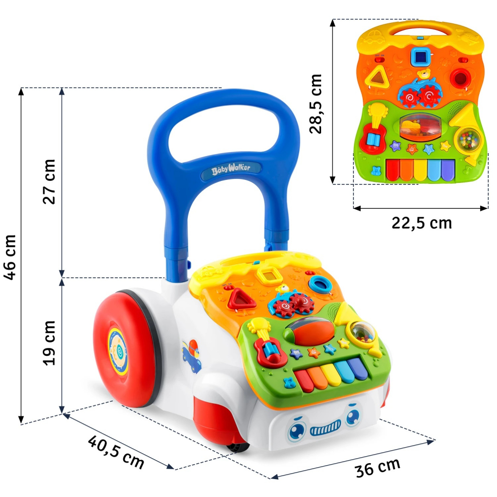 Antepremergător Ricokids 2in1 Educational, Alb
