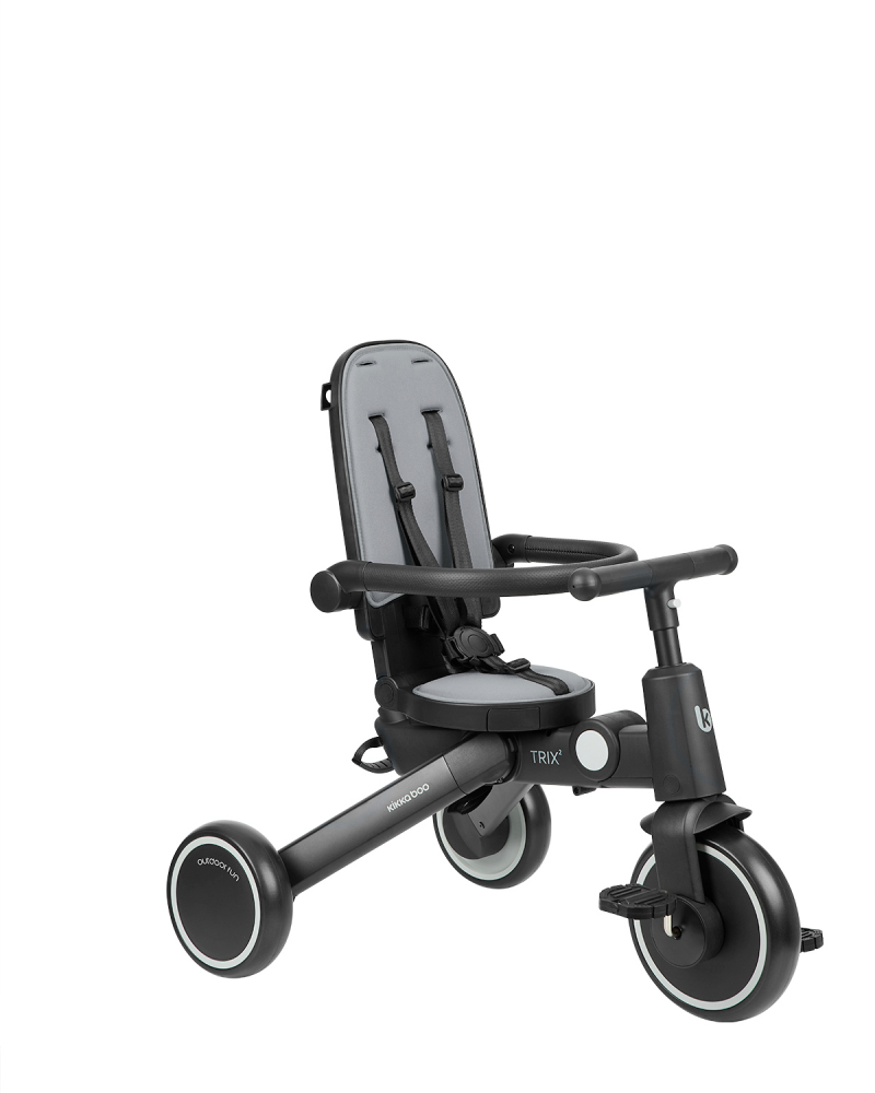 KikkaBoo Trix 2 - Tricicleta 8in1 Gri, Ultrapliabilă - imagine 4