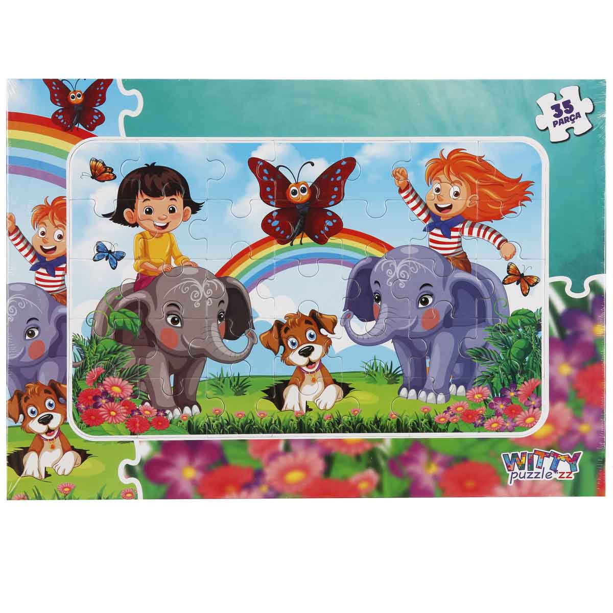 Puzzle Elefanți 35 piese Witty Puzzlezz