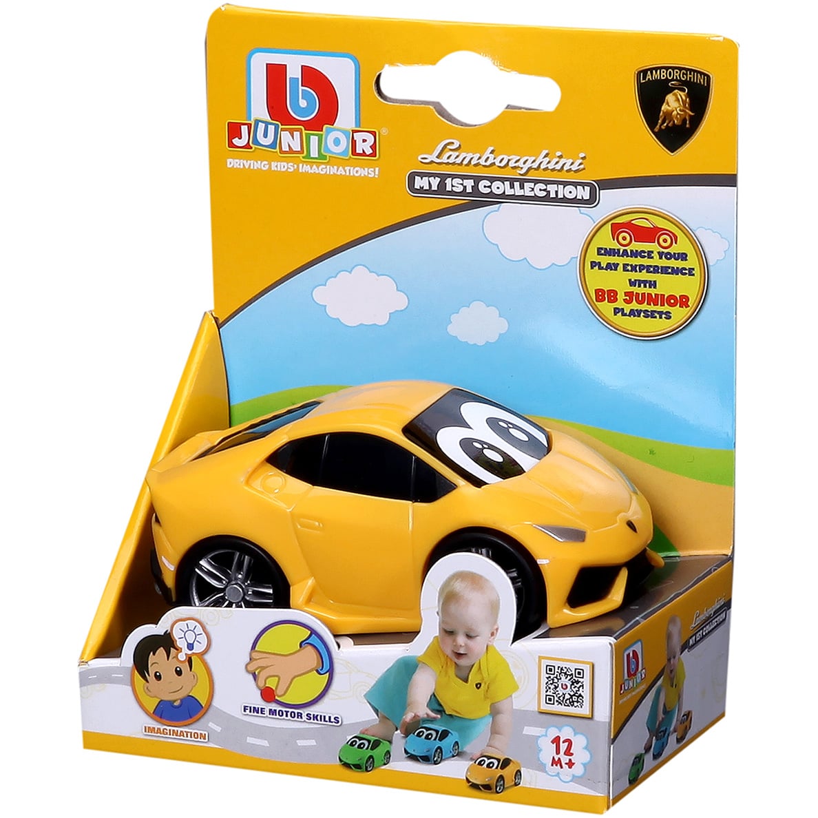Bburago Junior Lamborghini Galben 9 cm