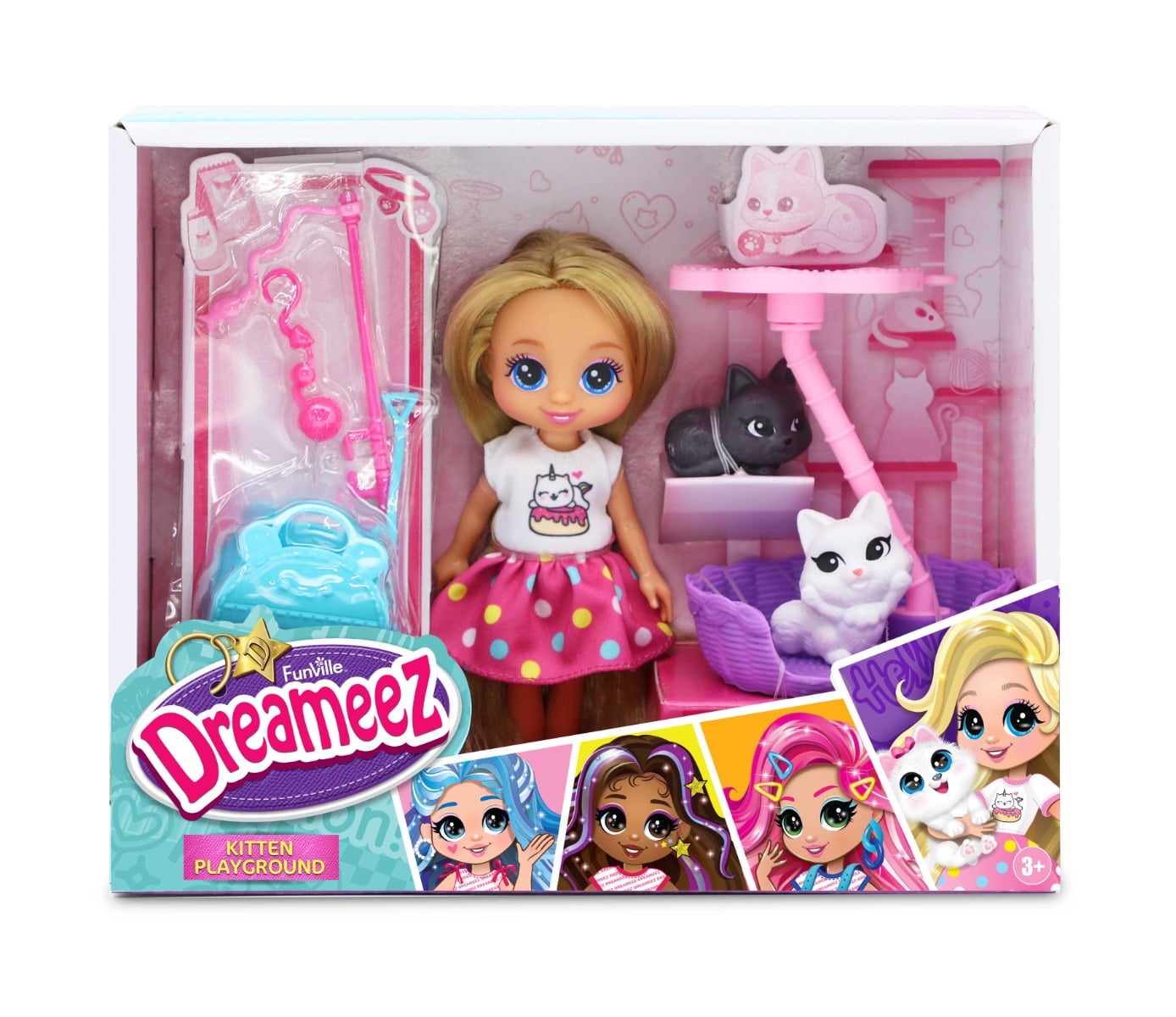 Papușă Dreameez Kitten Playground cu Accesorii