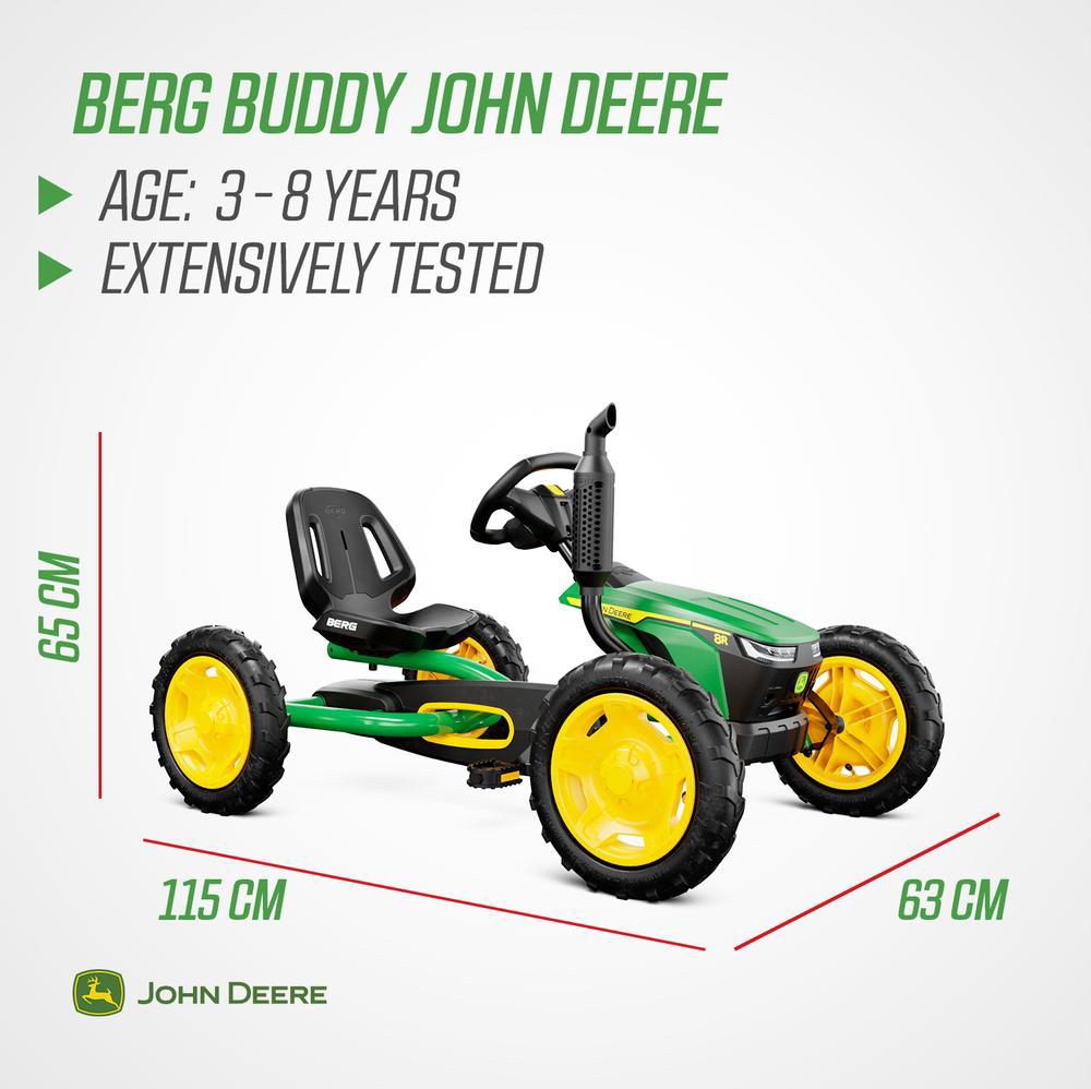 Berg Buddy John Deere - Kart Copii 3-8 Ani - imagine 5