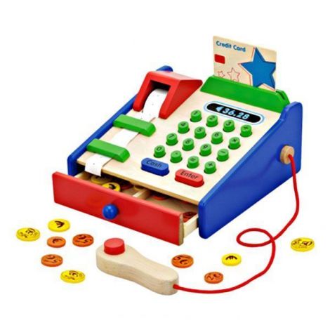 Casa de marcat din lemn Viga Toys - Jucarie educativa
