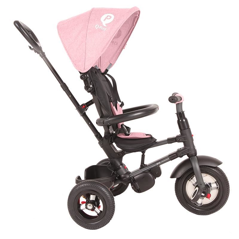 Tricicleta Qplay Rito Rubber Roz, Pliabila - imagine 4