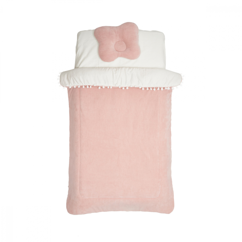 Set Lenjerie 3 Piese Twins Roz Premium - imagine 2