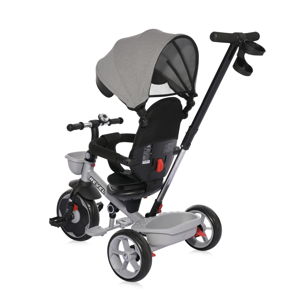 Tricicleta Lorelli Revel Grey, Scaun Rotativ 360° - imagine 5