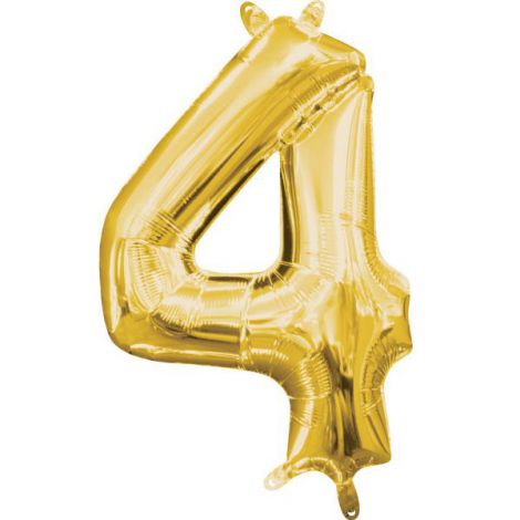 Balon Folie Auriu Cifra 4 Amscan