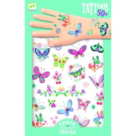 Tatuaje fluturi cu sclipici Djeco copii