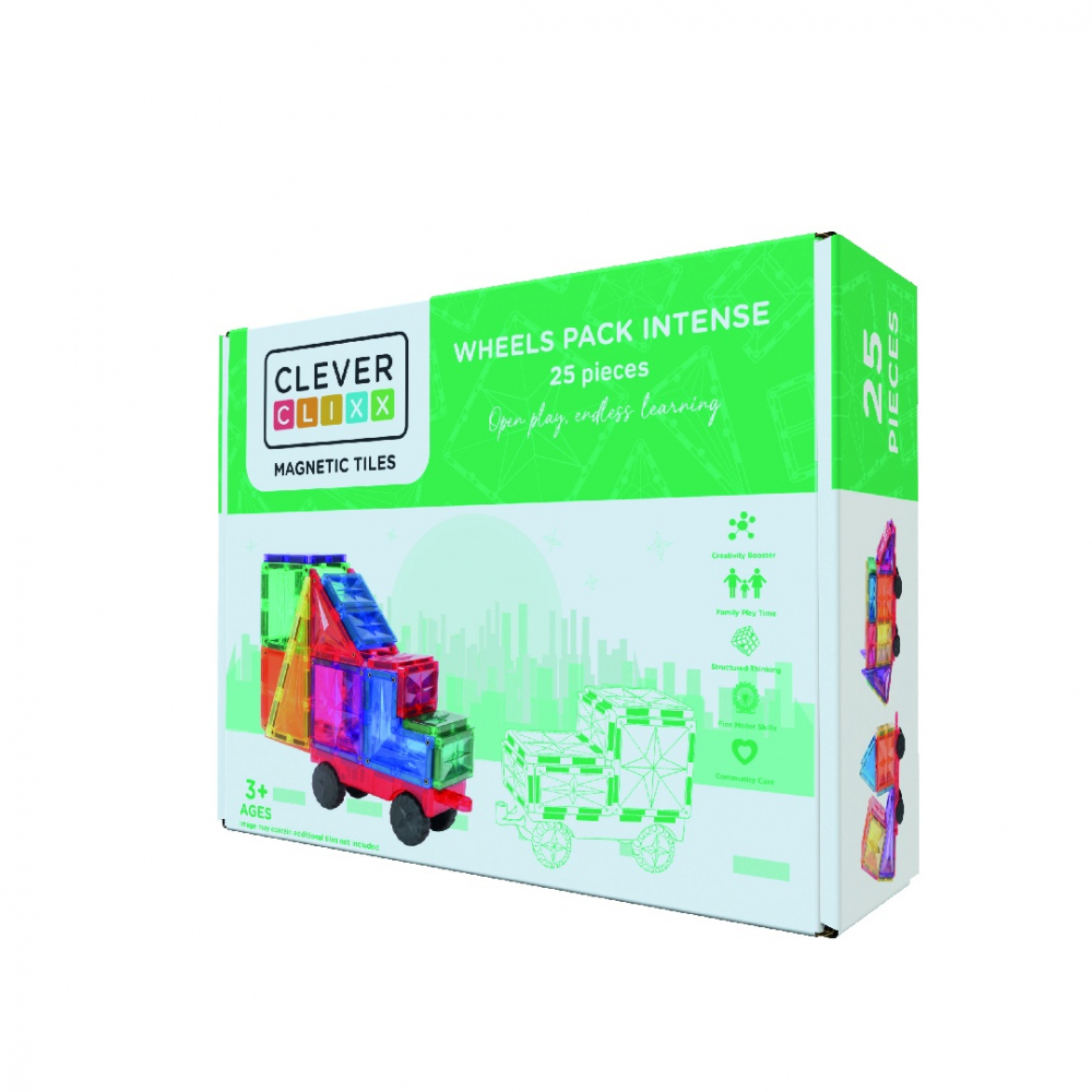 Joc Magnetic Cleverclixx 25 Piese cu Roți