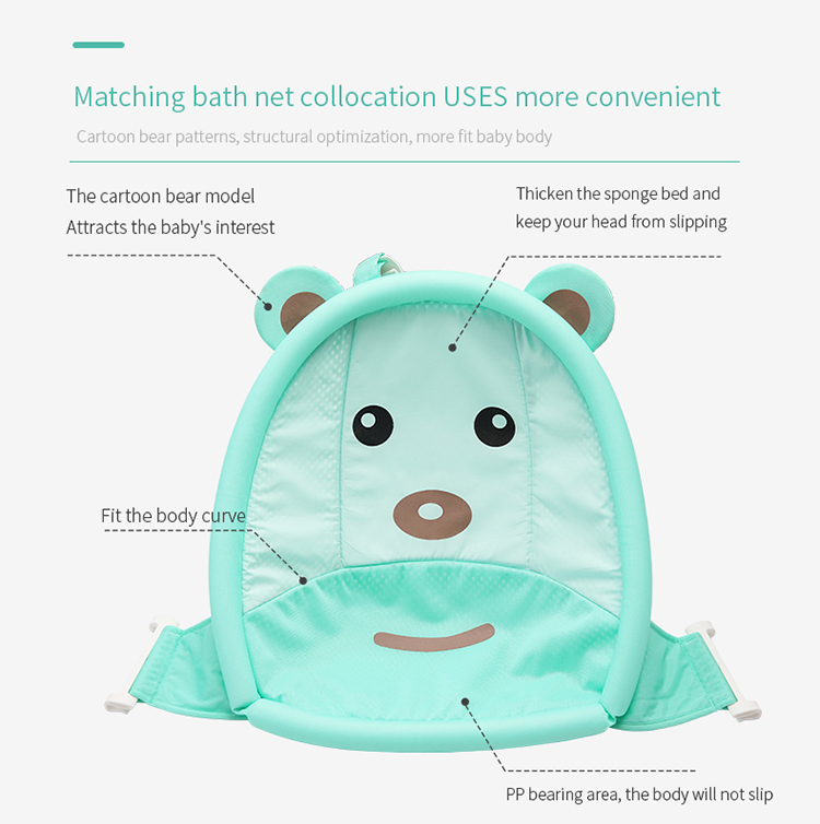 Hamac cadita Little Mom Bear Mint 0-6 luni - imagine 5