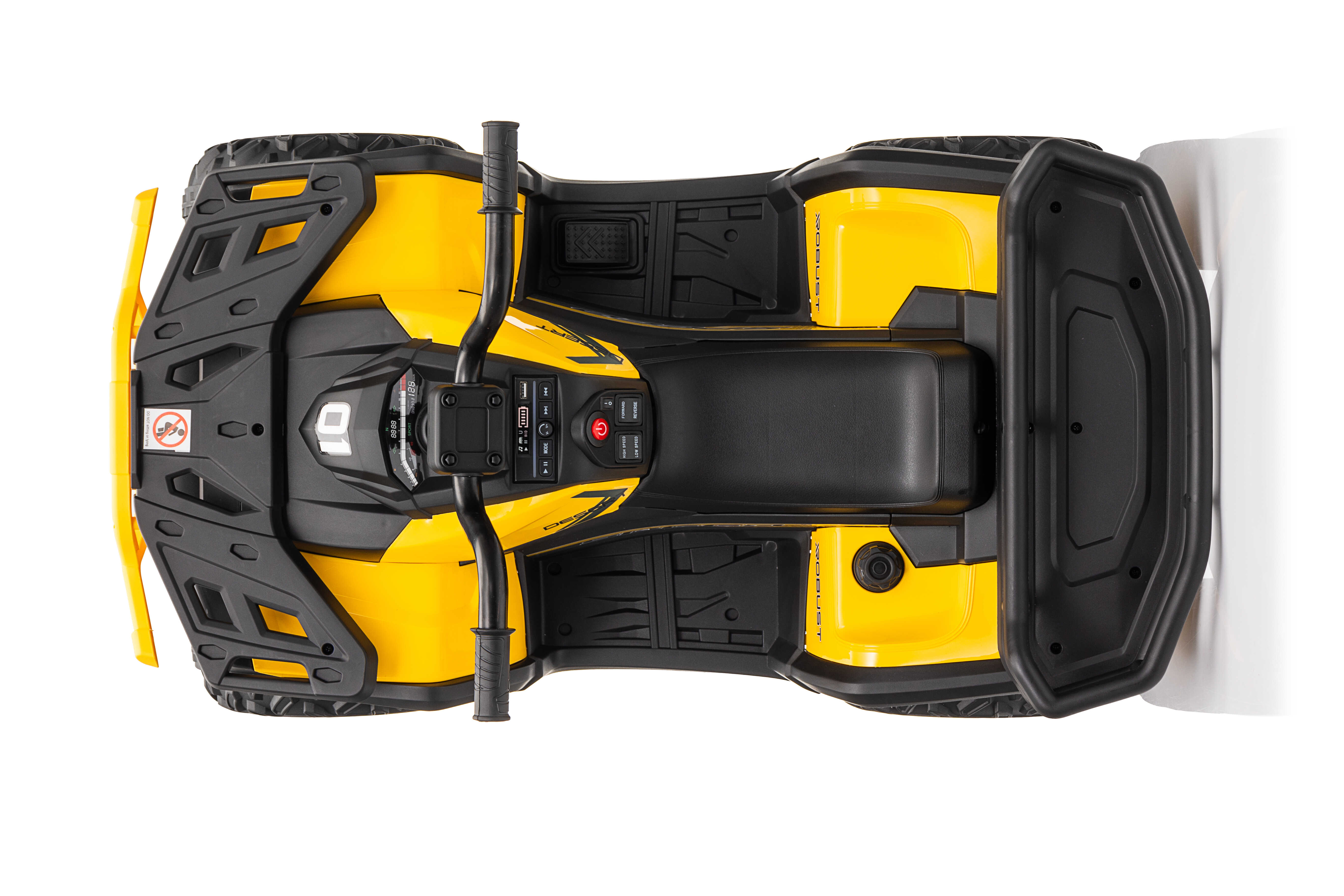 ATV electric pentru copii Mini Desert 12V 4x4 Galben, telecomanda parentala, Bluetooth - Autokids.ro - imagine 6