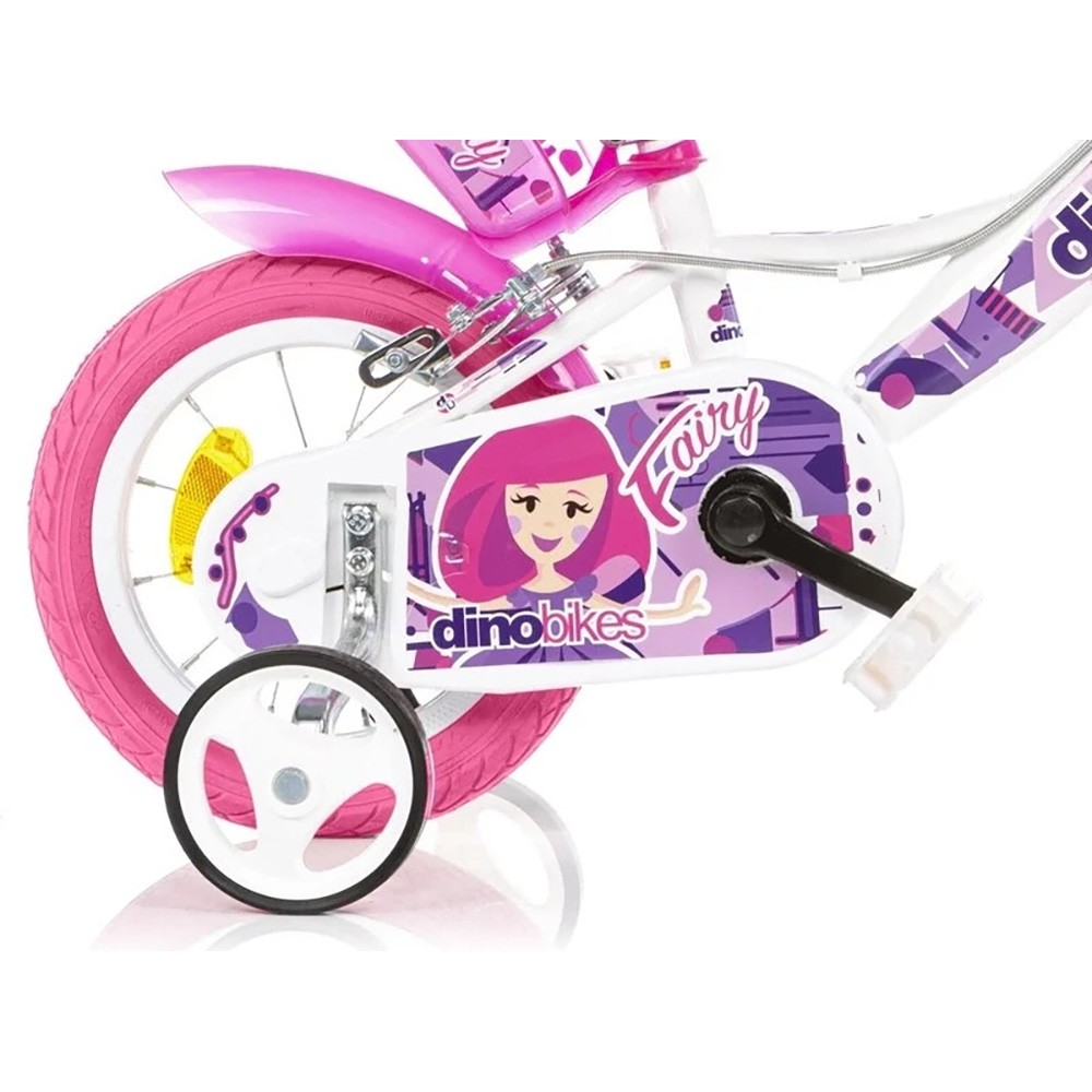 Dino Bikes Fairy 12" Alb - Bicicletă Copii 3-5 Ani