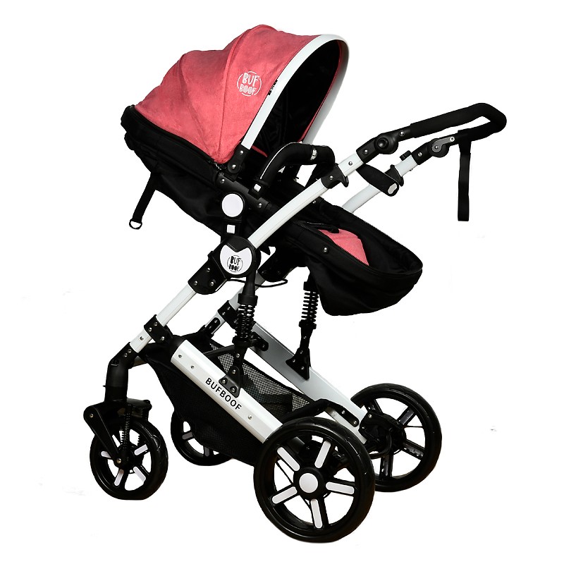 Carucior 2 in 1 Buf Boof X-2 Plus Rosu, Reversibil
