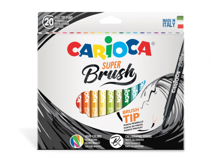 Carioca Super Brush 20 Cutie | Set Carioci Caligrafie
