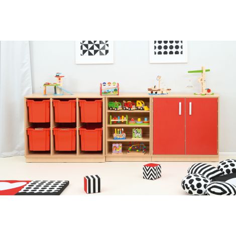 Dulap Flexi Moje Bambino, 3 Compartimente, Mesteacăn - imagine 4