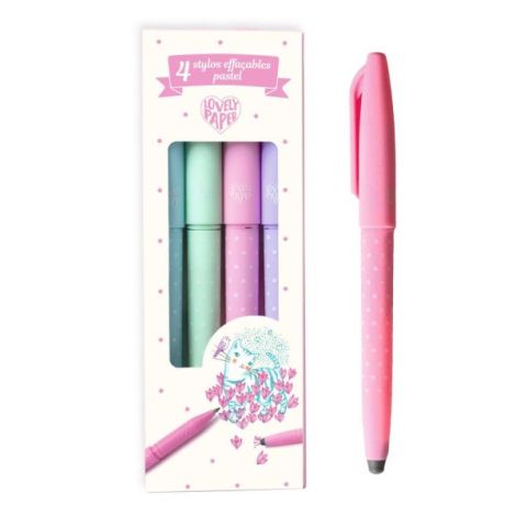 Set 4 pixuri pastel cu radiera Djeco - imagine 4