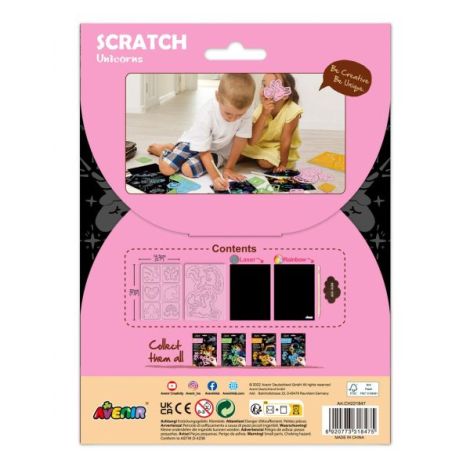 Avenir Scratch Art Unicorn - Set Creativ 3+ - imagine 5
