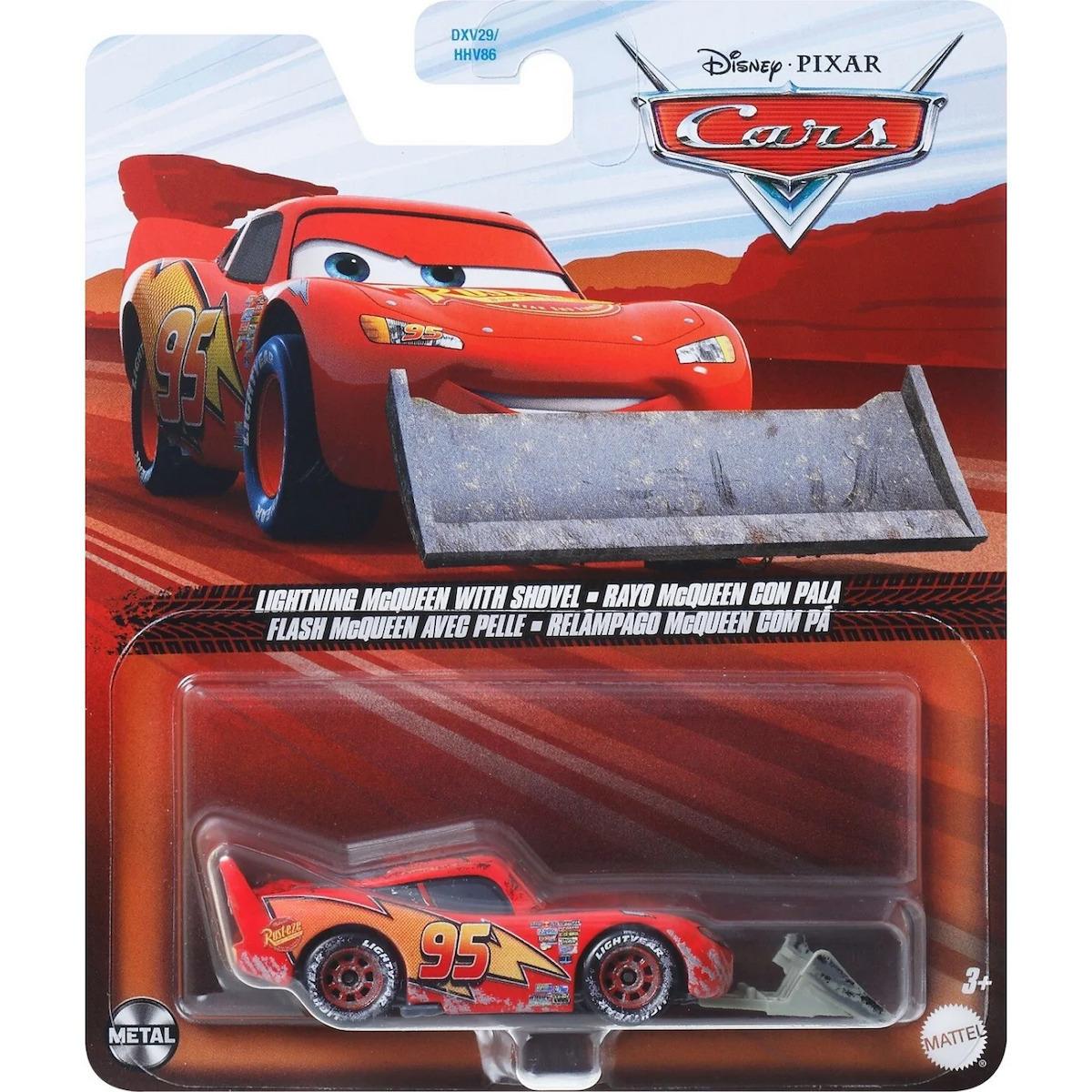 Masinuta Metal Disney Cars Lightning McQueen cu Lopata