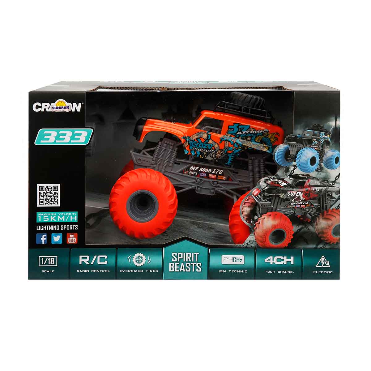 Crazon Spirit Beasts Beetle 1:18 RC Portocaliu