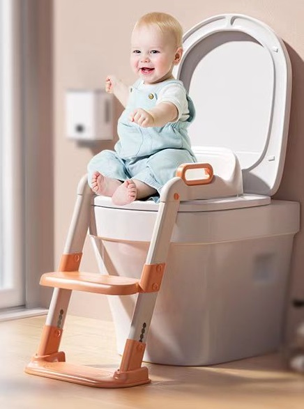Reductor Toaleta Little Mom Orange, Pliabil - imagine 6