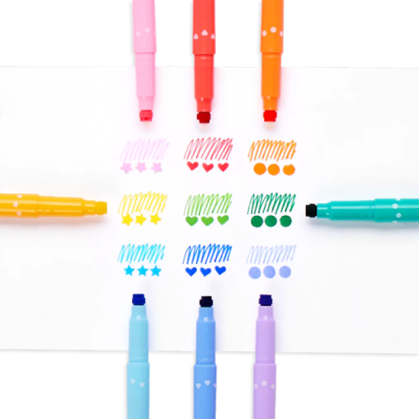 Ooly Carioci Confetti Stamp 9 buc - Duble Utilitate - imagine 3