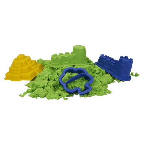 Nisip Kinetic Crafy Verde 350g cu 3 Unelte - imagine 4