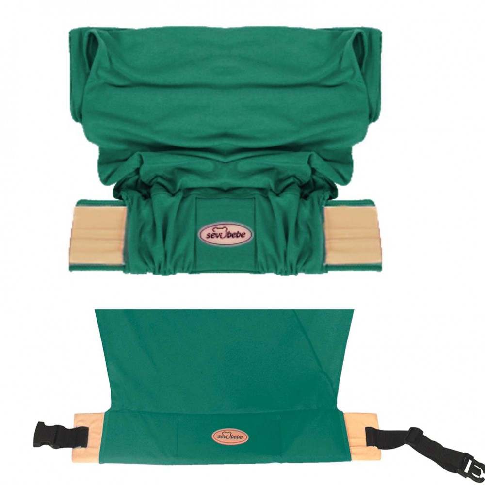 Wrap elastic cu suport lombar verde SeviBebe - imagine 2
