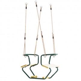 Leagan Dublu KBT Duo Seats, Metal si Lemn, 3-8 Ani - imagine 2
