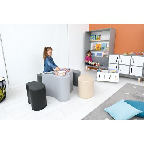 Set Pufuri LO3 Masa+Scaune Gri-Bej Moje Bambino - imagine 6