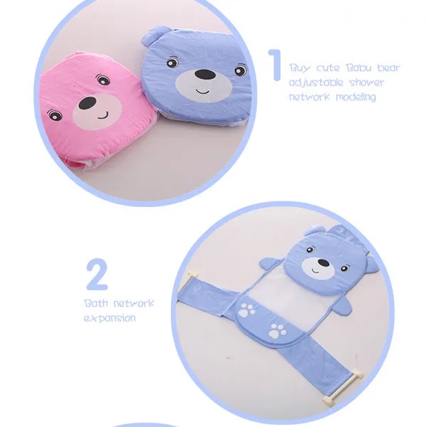 Hamac Cadita Little Mom Cute Bear Blue, Ergonomic - imagine 3