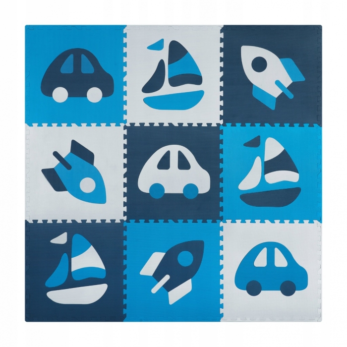 Saltea joaca Ricokids 180x180 cm Bleumarin Puzzle - imagine 4