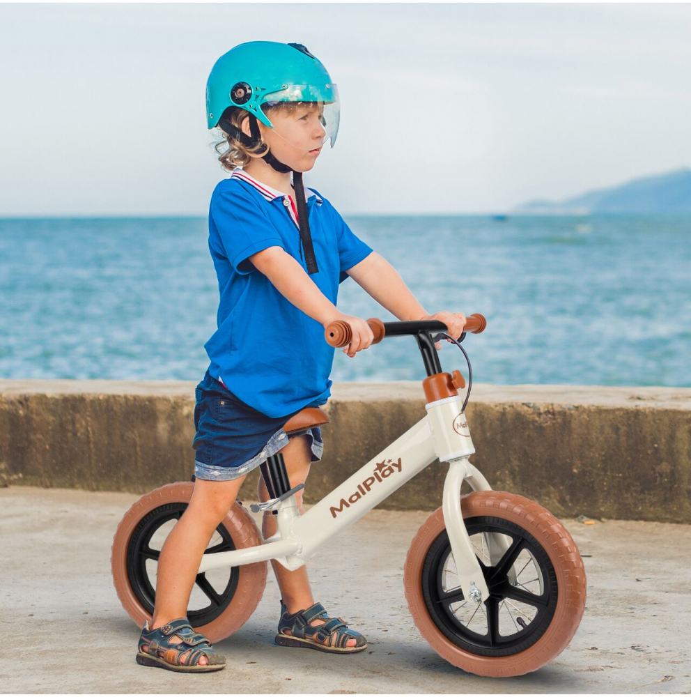 Bicicleta Echilibru Malplay 12" Alba - imagine 8