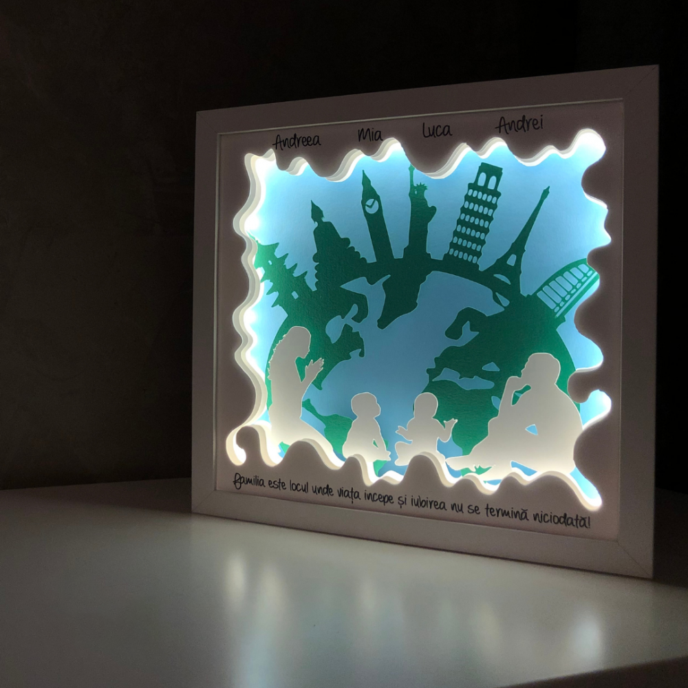 Tablou Luminos Călătorii Noorhandmade