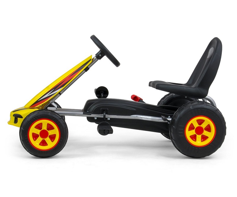 Kart Pedale Milly Mally Viper Galben, +3 Ani