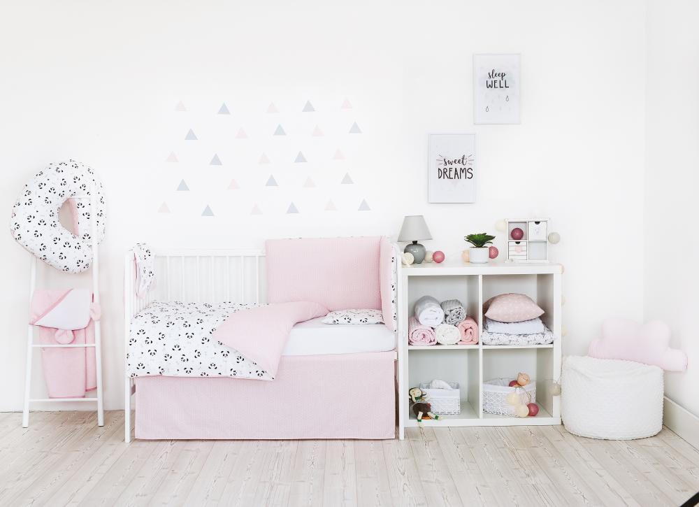 Set Pat Bebelusi Pink Panda, Bumbac 100%, 3 Piese