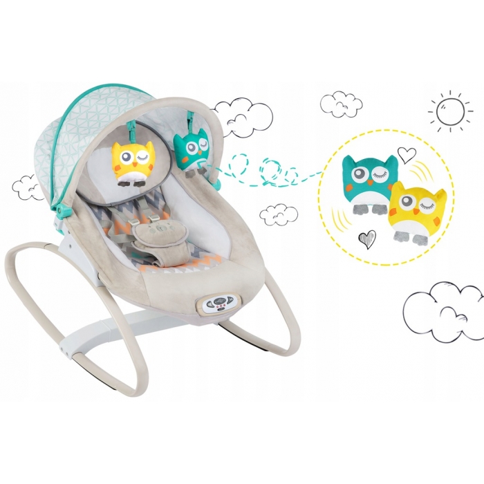 Balansoar Ricokids cu vibrații și muzică gri - imagine 3