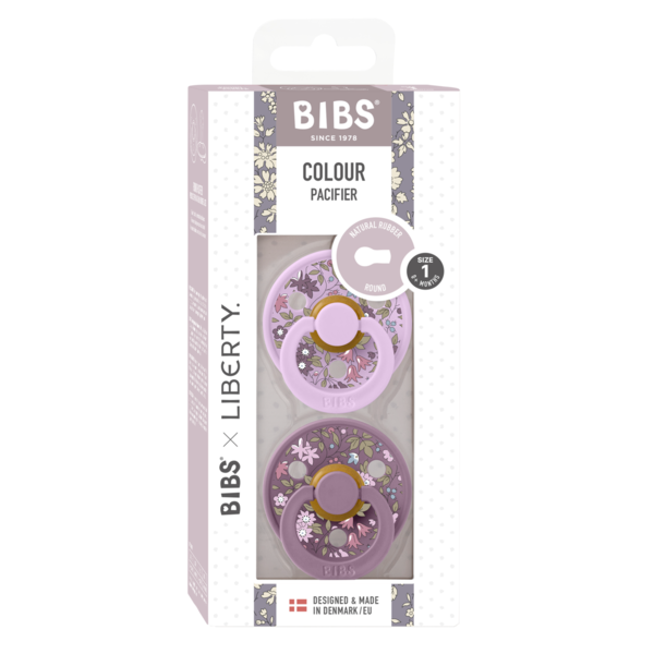 BIBS Set 2 Suzete Latex 0+ MauveViolet - imagine 2