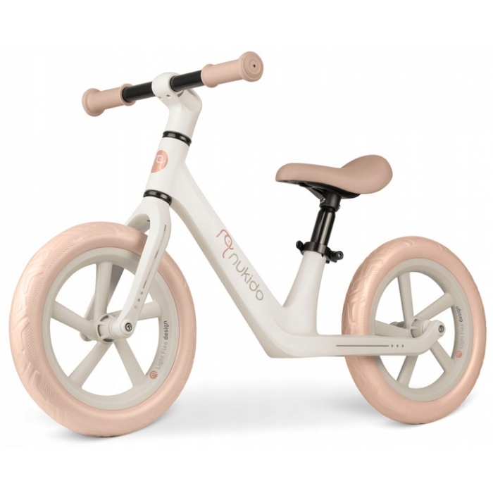 Bicicleta fara pedale Nukido Light Flee Bej - imagine 6