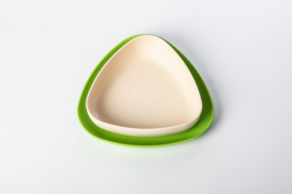 Set 2 Farfurii eKoala BIOplastic WhiteGreen - imagine 5