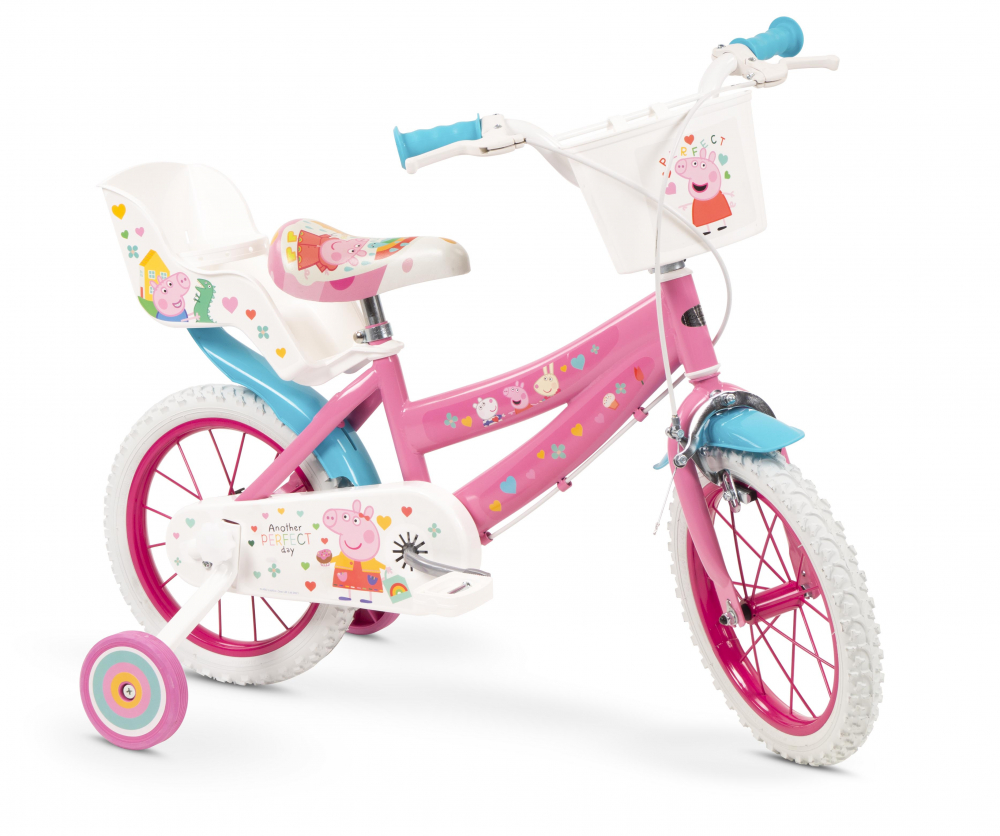 Toimsa Bicicleta Peppa Pig 14" cu Roti Ajutatoare