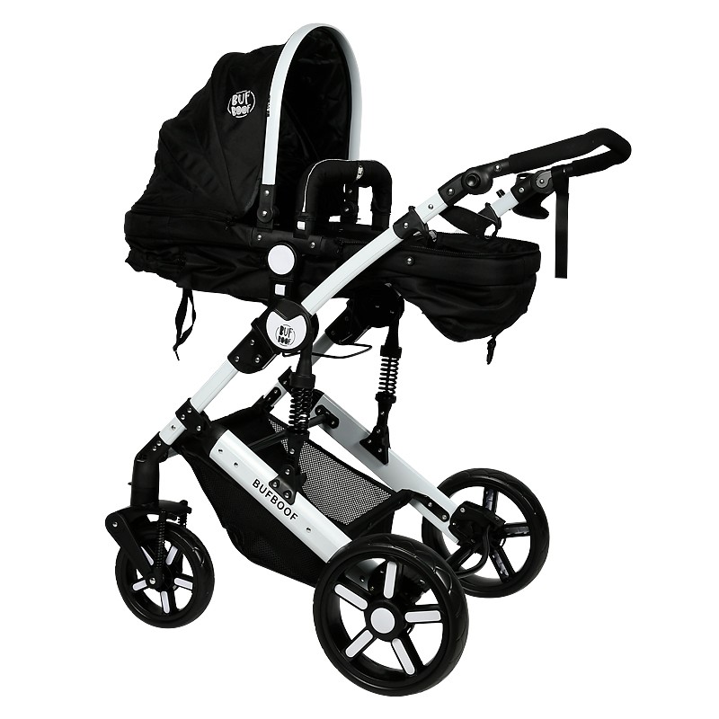 Carucior 2 in 1 Buf Boof X2 Black Reversibil 0-36 luni - imagine 3